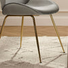 Gold and Gray Velvet Shell Shape Dining or Side Chair