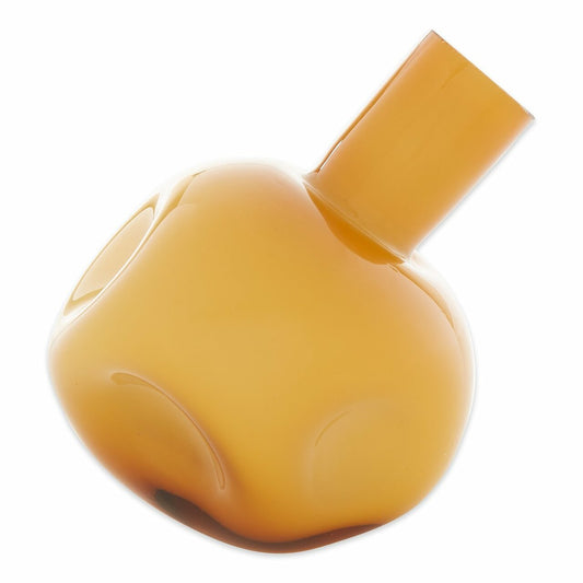 Yellow Abstract Glass Vase