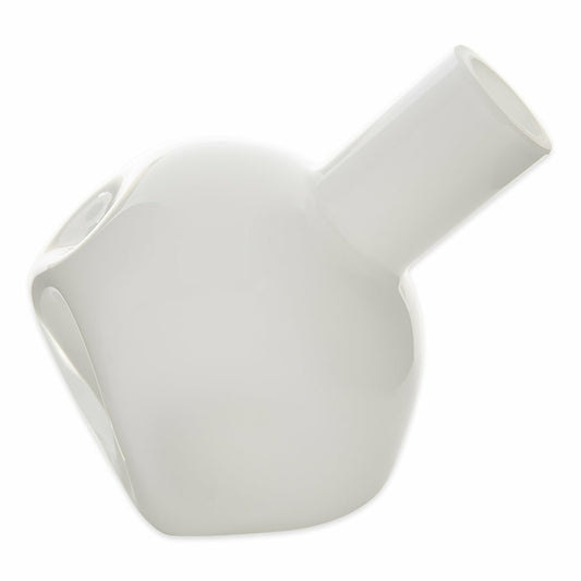 White Abstract Glass Vase