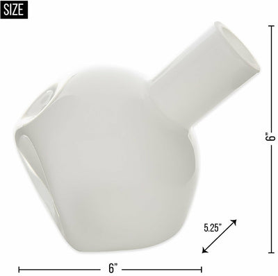 White Abstract Glass Vase