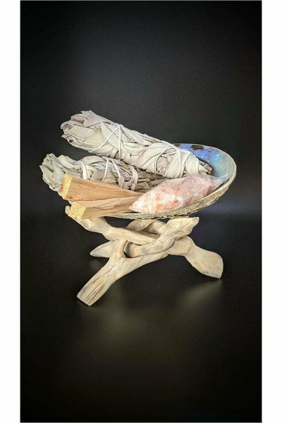 White Sage smudge kit with abalone shell smudge bowl