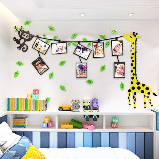 Giraffe & Monkey - Children Bedroom Wall Decor