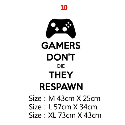 Funny Gamers Vinyl Wall Stickers Decals