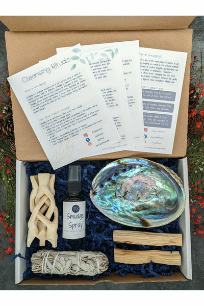 Blessings Smudge Kit - White Sage & Palo Santo with Smudge Spray