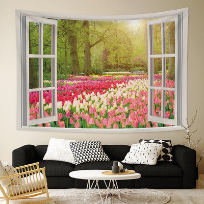 Window Scenery Tapestry - Vacations Themes Landscapes