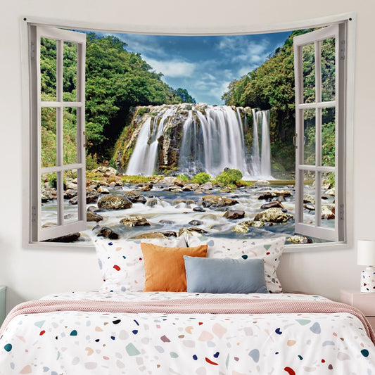 Window Scenery Tapestry - Vacations Themes Landscapes
