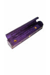 Violet Painted Coffin Incense Holder Smoke Box