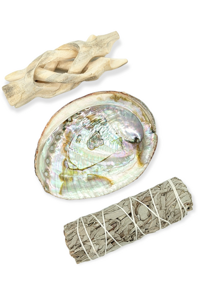 Basic Abalone White Sage smudge kit