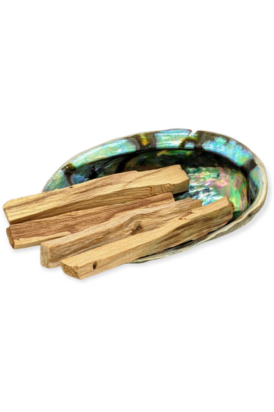 Palo Santo smudge kit with abalone shell
