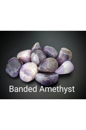 Tumbled Banded Amethyst crystals