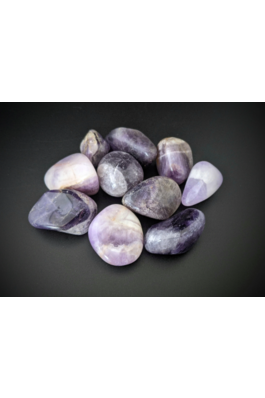 Tumbled Banded Amethyst crystals