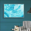 Blue Abstract Framed Canvas Painting - Framed Canvas Painting - $225.99