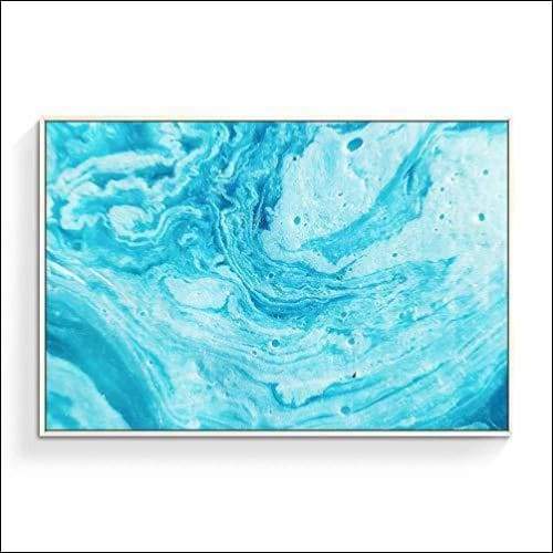 Blue Abstract Framed Canvas Painting - Framed Canvas Painting - $225.99