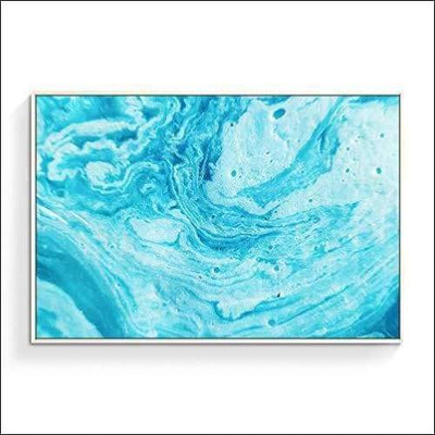 Blue Abstract Framed Canvas Painting - Framed Canvas Painting - $225.99
