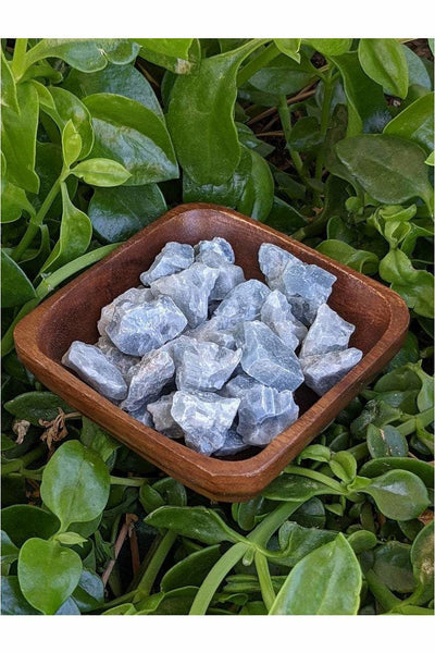 Raw Blue Calcite Stones - 4 ounces