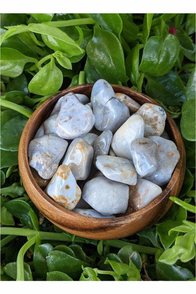 Blue Chalcedony Tumbled stones