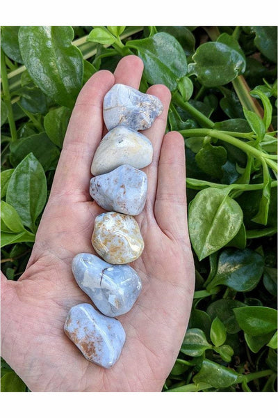 Blue Chalcedony Tumbled stones