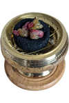 Resin incense kit with brass incense burner