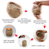 Wicker Candle Holder Woven Seagrass With Glass Cup