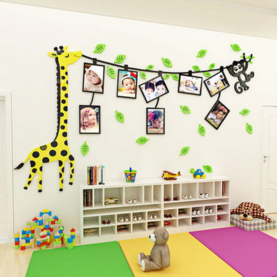 Giraffe & Monkey - Children Bedroom Wall Decor