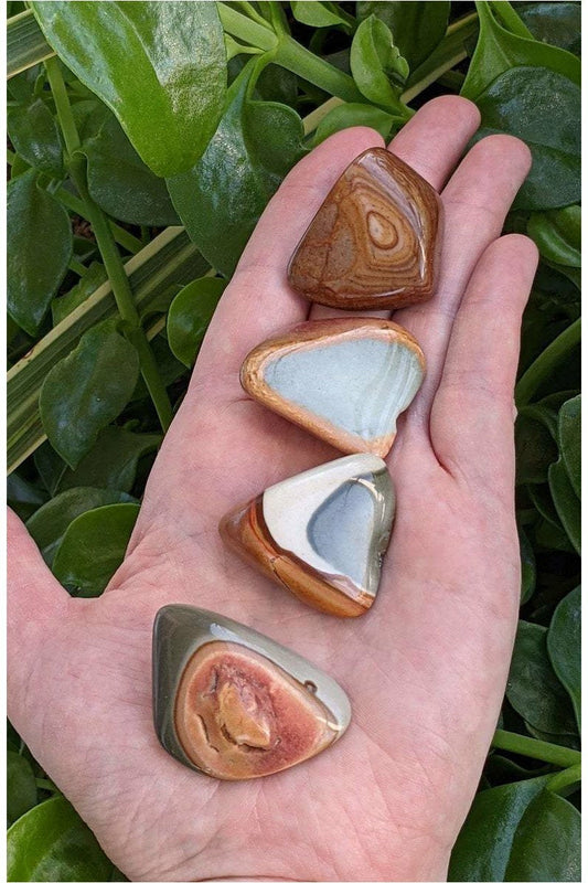 Polished Polychrome desert Jasper crystal