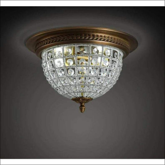 European Antique Gold Crystal Ceiling Lamp - Ceiling Lamp - $1782.99