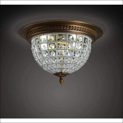 European Antique Gold Crystal Ceiling Lamp - Ceiling Lamp - $1782.99