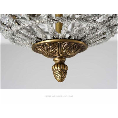 European Antique Gold Crystal Ceiling Lamp - Ceiling Lamp - $1782.99