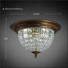 European Antique Gold Crystal Ceiling Lamp - Ceiling Lamp - $1782.99