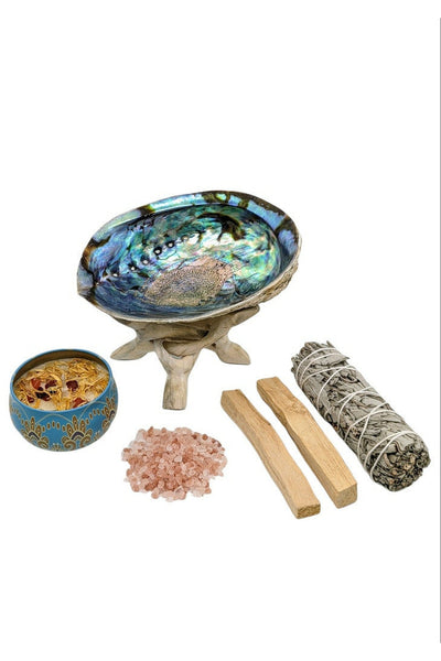 Smudge Kit - with Frankincense & Myrrh Healing Candle