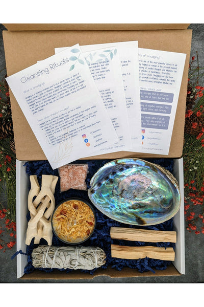 Smudge Kit - with Frankincense & Myrrh Healing Candle