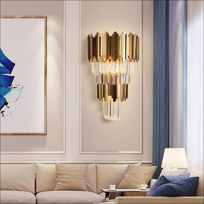 Golden Crystal Modern Wall Lamp - Wall Lamp - $1025.99