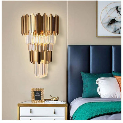 Golden Crystal Modern Wall Lamp - Wall Lamp - $1025.99