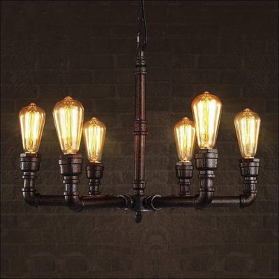 Iron Retro Ceiling Lamp - Handmade Wrought - Ceiling Lamp - $1090.99