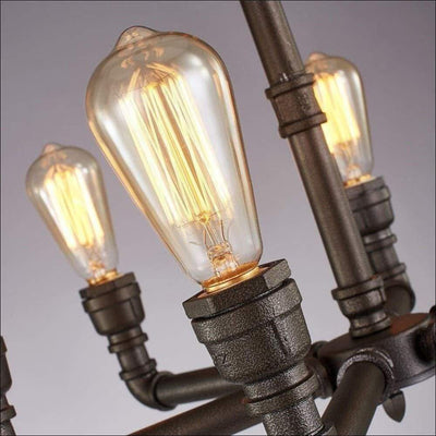 Iron Retro Ceiling Lamp - Handmade Wrought - Ceiling Lamp - $1090.99