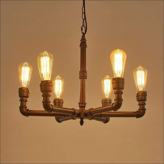 Iron Retro Ceiling Lamp - Handmade Wrought - Ceiling Lamp - $1090.99