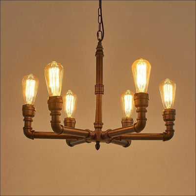 Iron Retro Ceiling Lamp - Handmade Wrought - Ceiling Lamp - $1090.99
