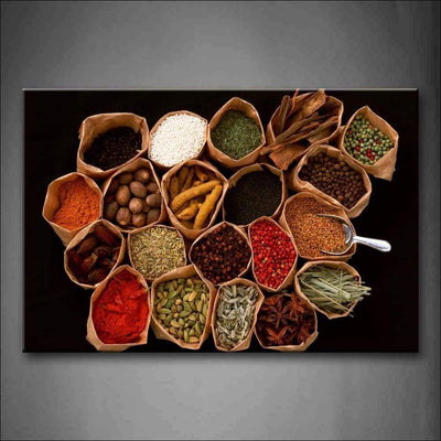 Herbs & Spices Framed Canvas Painting - Framed Canvas Painting - $181.99