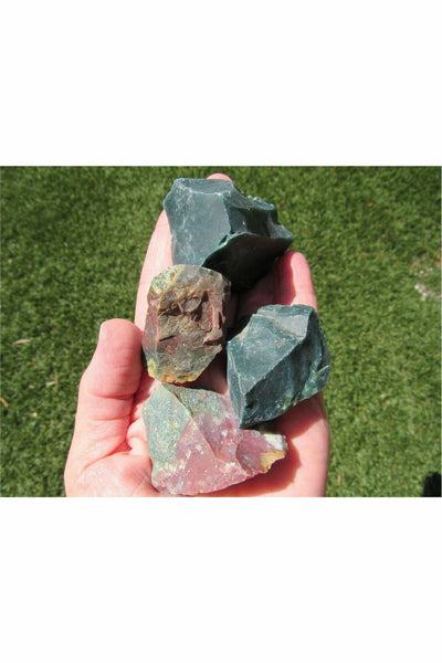 Raw Bloodstone (Heliotrope) Powerful Healing Crystal - 1 pc