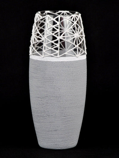 Stone Imitation Glass Vase | Painted Art Glass Oval Vase | Interior Design | Home Decor | Table vase 10 inch