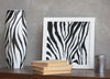 Art decorated zebra glass vase Large Floor Vase Art Glass Oval Vase