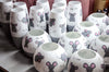 Handpainted Glass Vase for Flowers | Mouse Art Glass Round Vase | Interior Design Home Room Decor | Table vase 6 inch