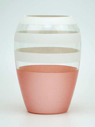 Handpainted Glass Vase for Flowers | Art Oval Vase | Gift for her | Home Room Decor | Table vase 8 in