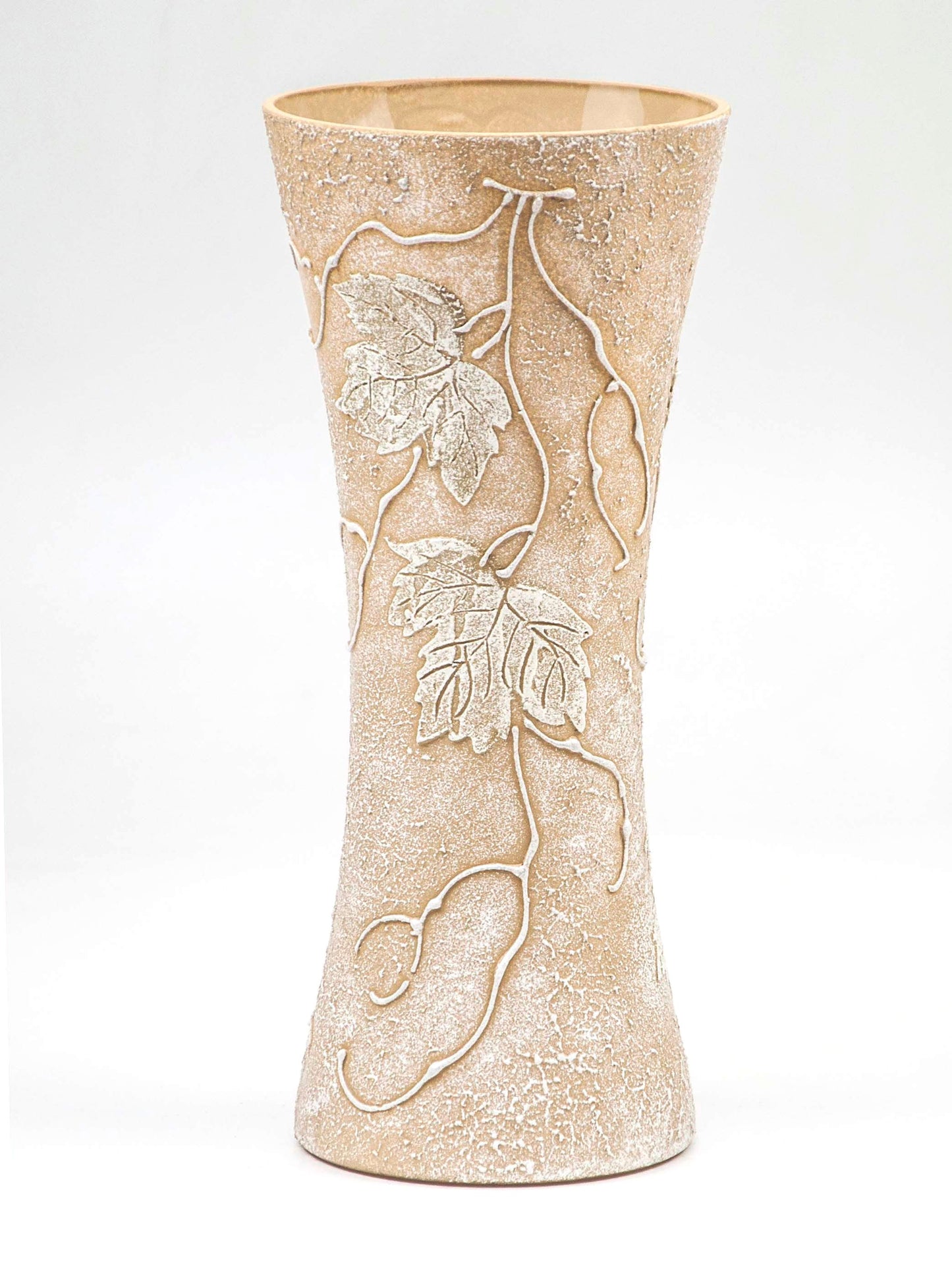 Handpainted Glass Vase for Flowers | Painted Art Glass Vase | Interior Design Home Room Decor | Table vase 12 inch