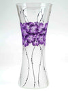 Handpainted Glass Vase | Painted Art Glass Vase | Interior Design Home Decor | Table vase 12 inch