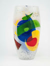 Handpainted Multicolor Glass Vase Table vase