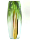 Tropical flower | Ikebana Floor Vase | Large Handpainted Glass Vase for Flowers | Room Decor | Floor Vase 16 inch