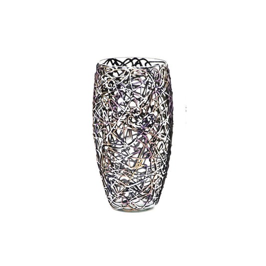 Art Decorated Glass Oval Vase Table vase