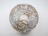 Glass Vase Gold Roses Bubble  - Candle Holder