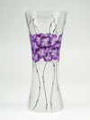 Handpainted Glass Vase | Painted Art Glass Vase | Interior Design Home Decor | Table vase 12 inch